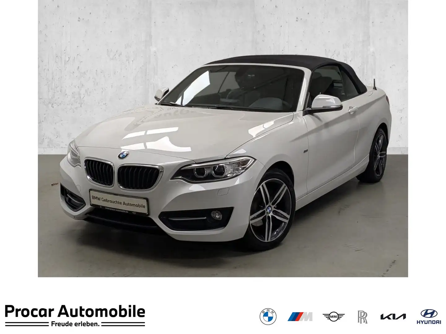 BMW 218 i Sport Line PDC Navi Xenon Shz Klima Blanc - 1