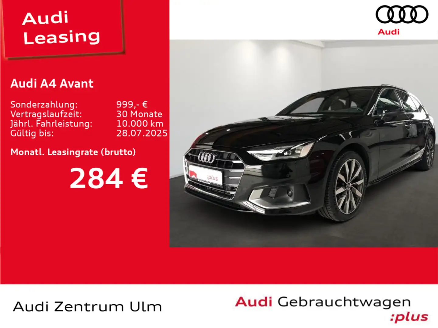 Audi A4 advanced 35 TFSI S tronic NAV+ R-KAM Schwarz - 1