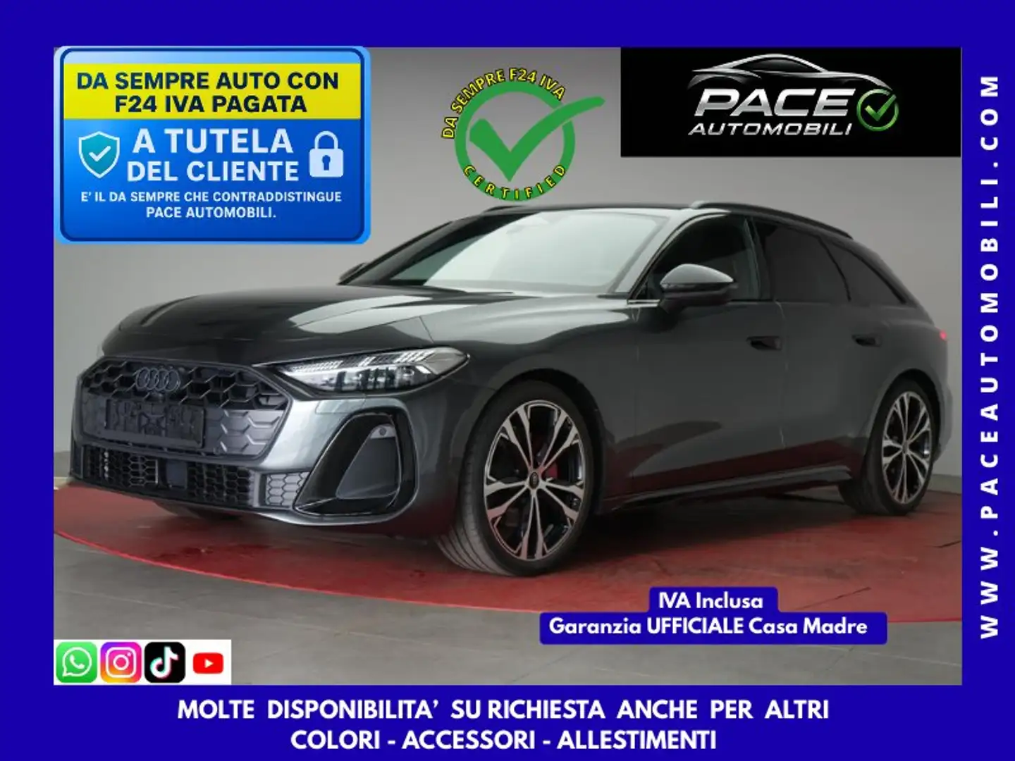 Audi A5 AVANT NEW TDI QUATTRO S LINE SLINE 20" BLACK PACK Gris - 1