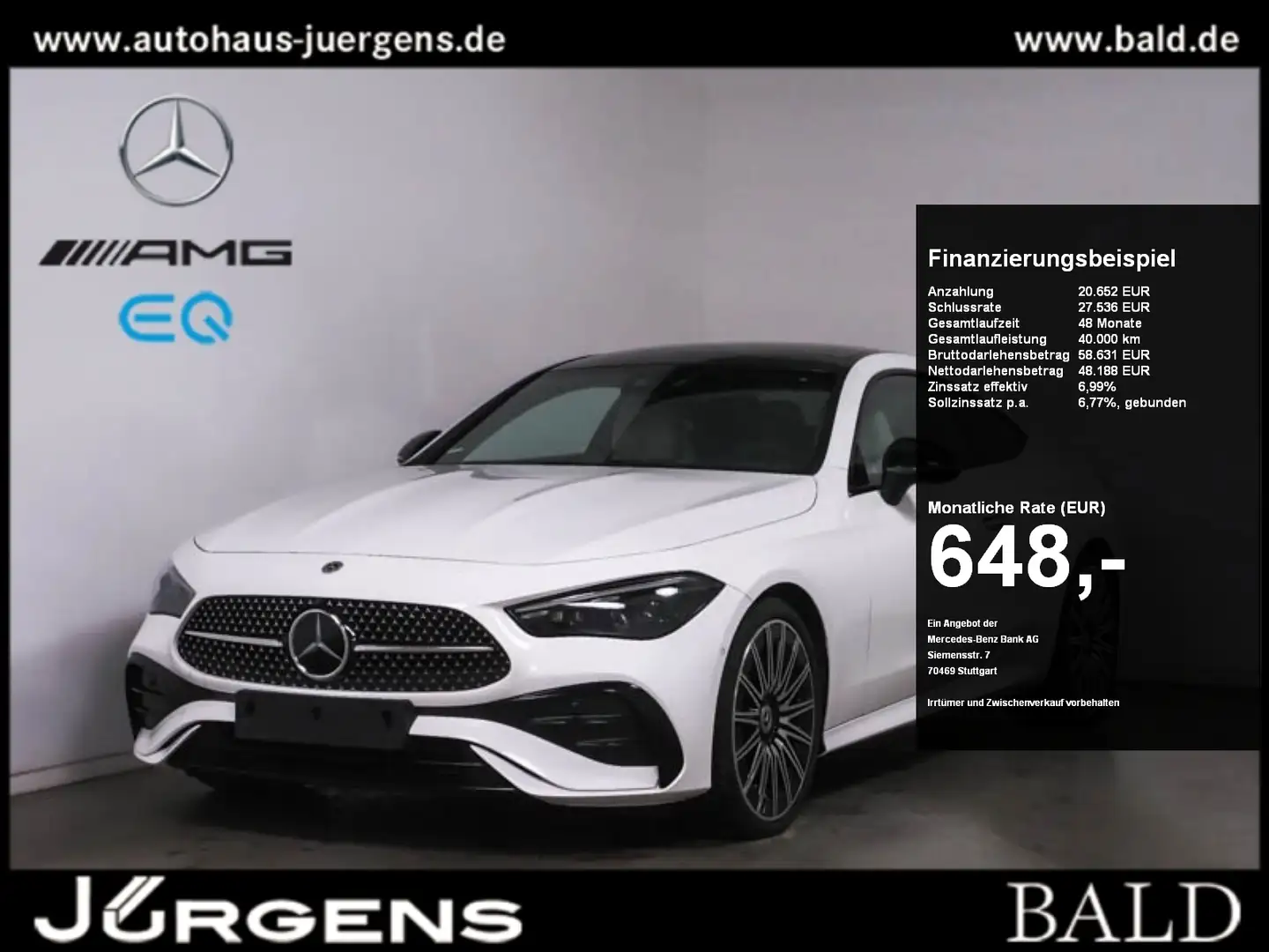 Mercedes-Benz CLE 450 4M Coupé AMG-Sport/Pano/Distr/Night/360 Alb - 1