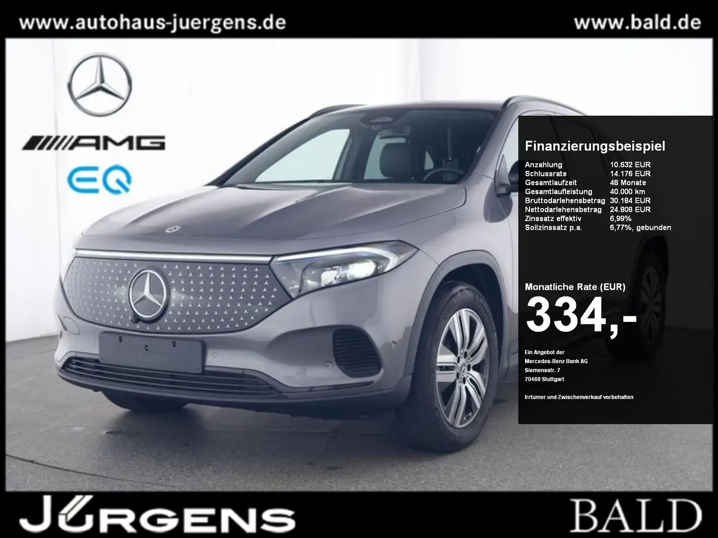 Mercedes-Benz EQA 300 4M Electric-Art/LED/360/Totw/Easy/Night Grau - 1