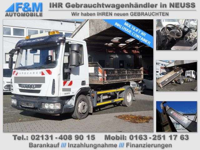 Imagine Iveco ML Eurocargo 80E18  Abrollkipper mit Container