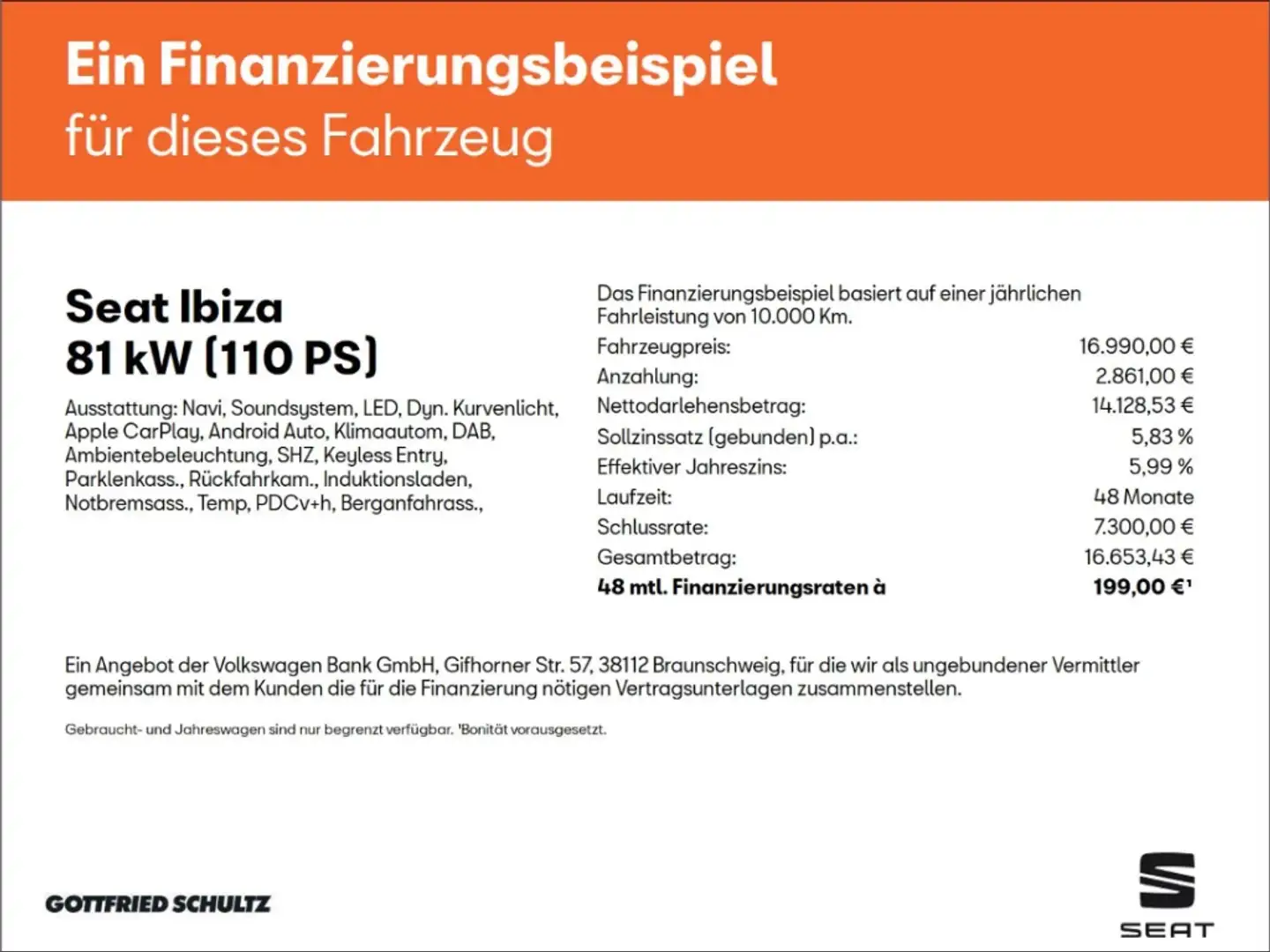 SEAT Ibiza FR 1.0 TSI Rückfahrkamera Navigation Schwarz - 2