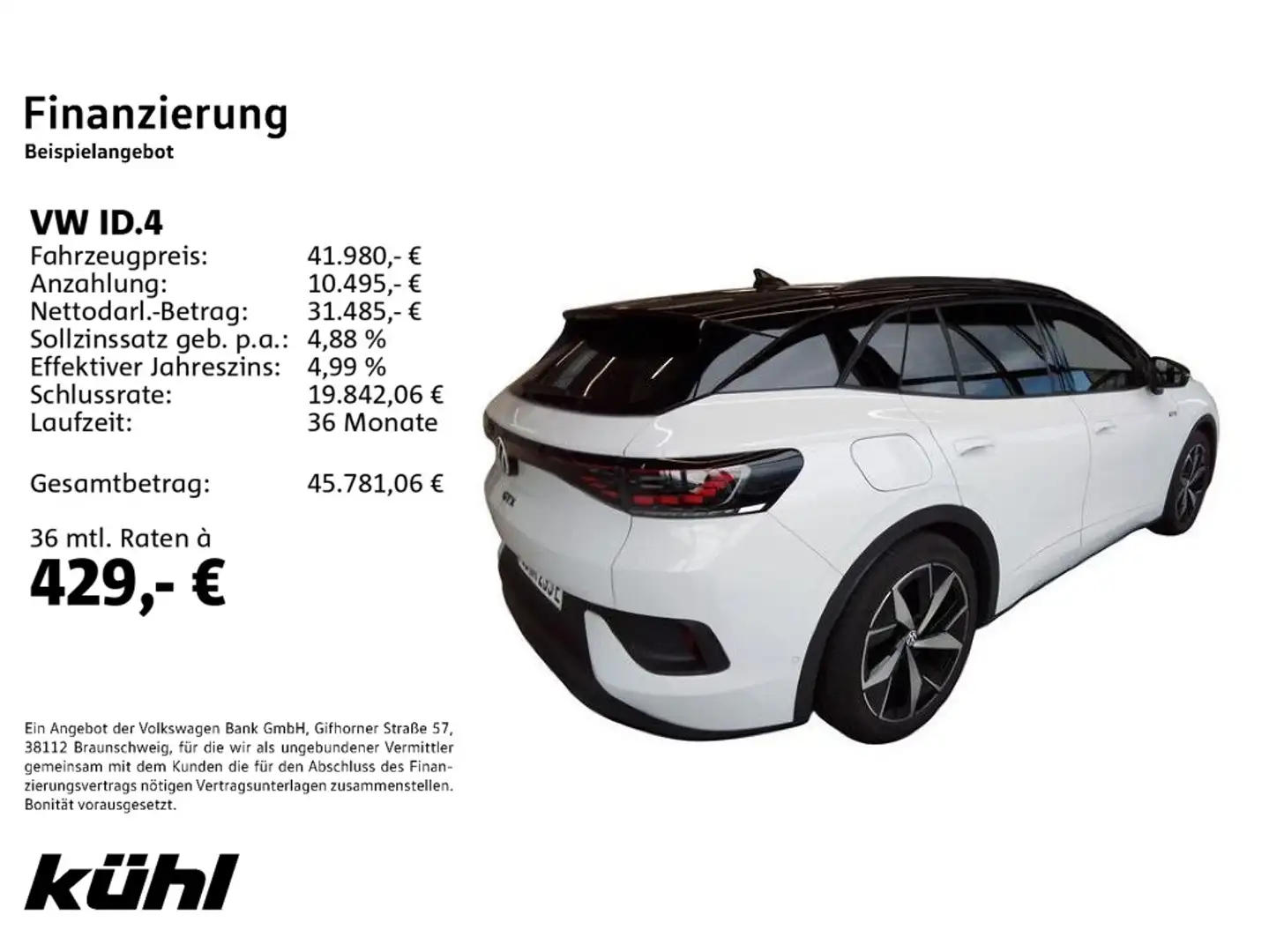 Volkswagen ID.4 GTX 4M mit Infotainment-Paket Wärmepumpe IQ Weiß - 2