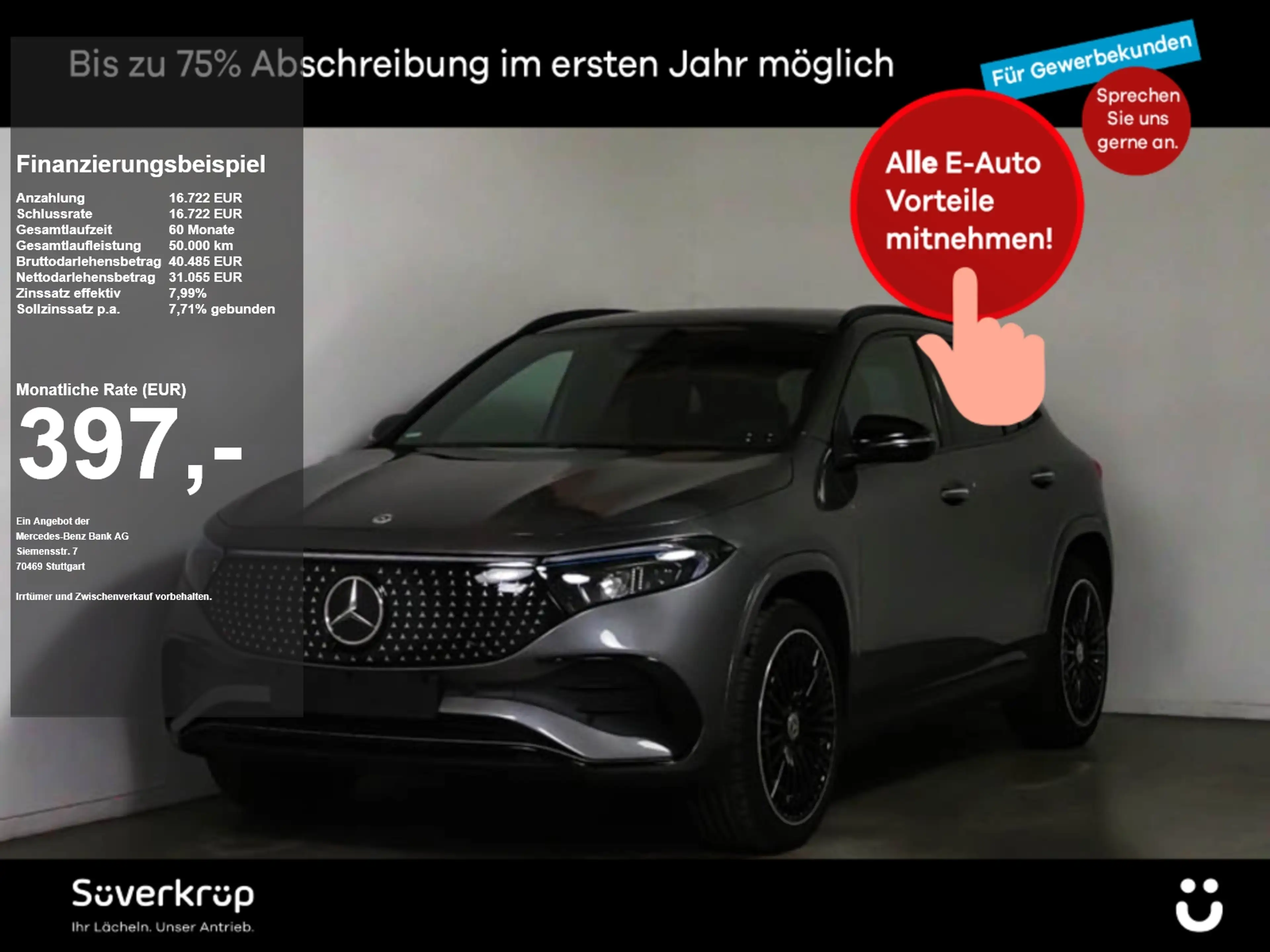Mercedes-Benz EQA 250 + , AMG BURM NIGHT PREMIUM MEMO 360 AHK