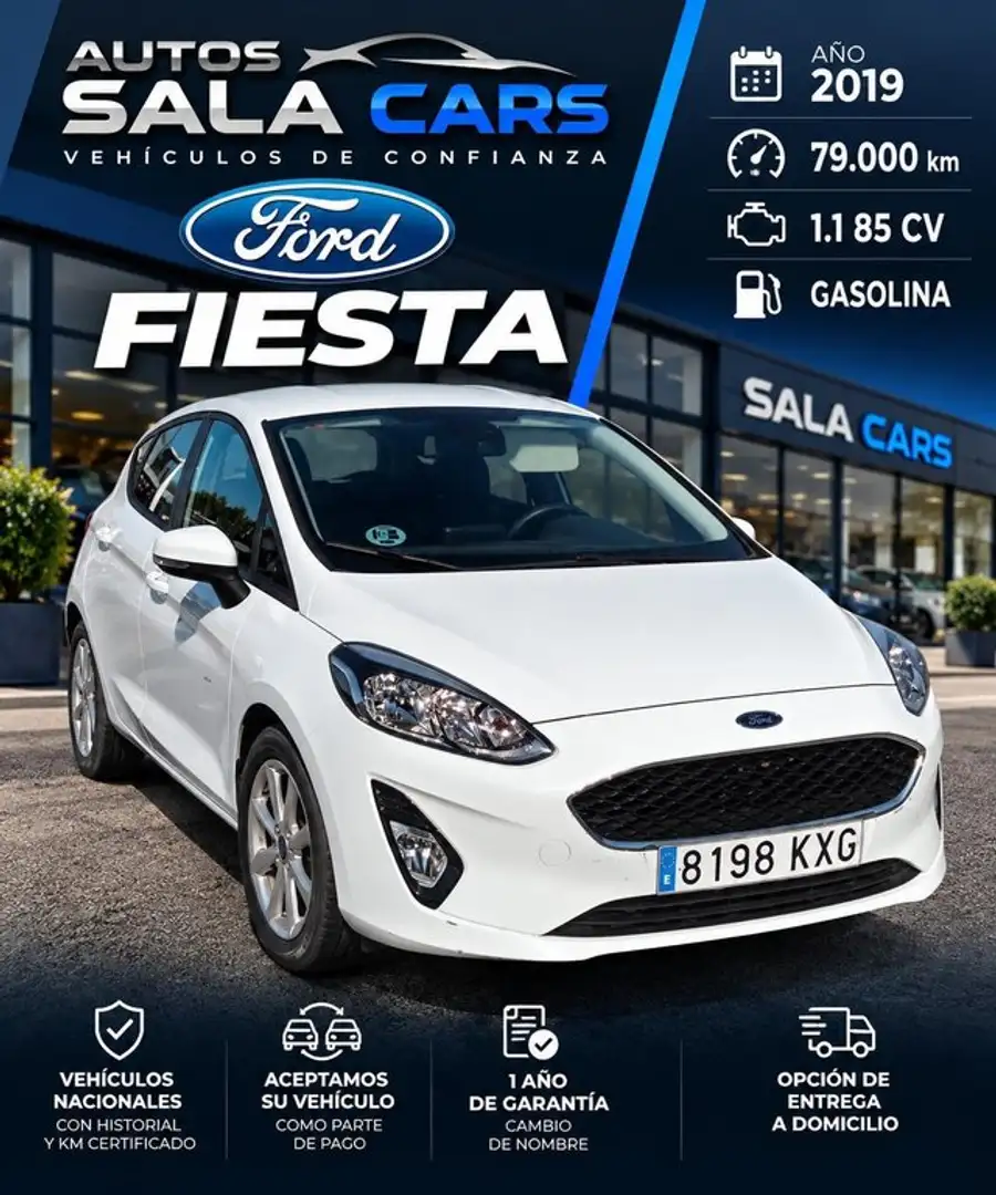 Ford Fiesta 1.1 Ti-VCT Trend Gris - 2