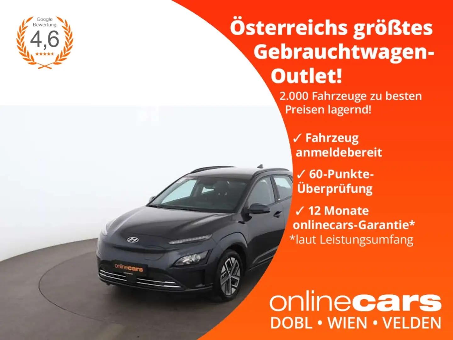 Hyundai KONA Elektro Select 64kWh Aut RADAR SITZHZG R-CAM Blau - 1