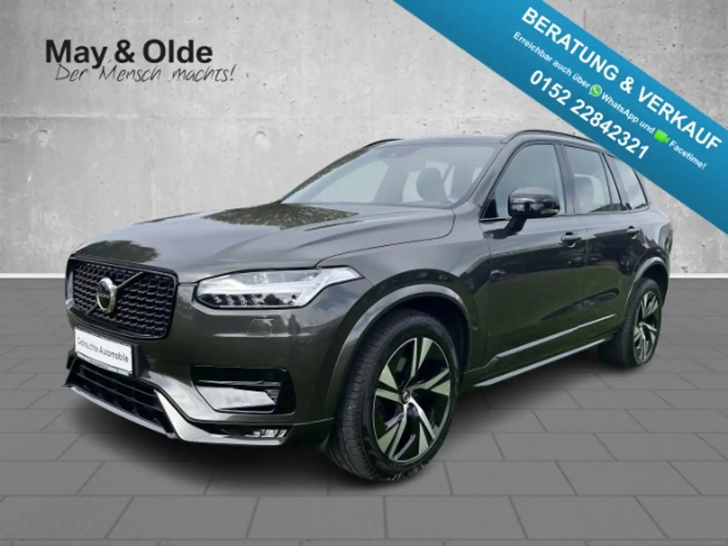 Volvo XC90 R-Design AHK PANO LED RFK Memory H/K Gris - 1
