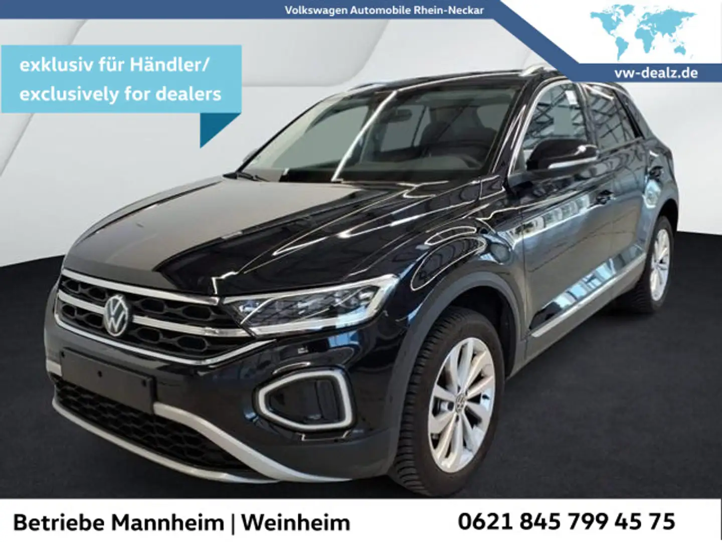 Volkswagen T-Roc 1.5 TSI Style DSG Navi AHK LED uvm Schwarz - 1