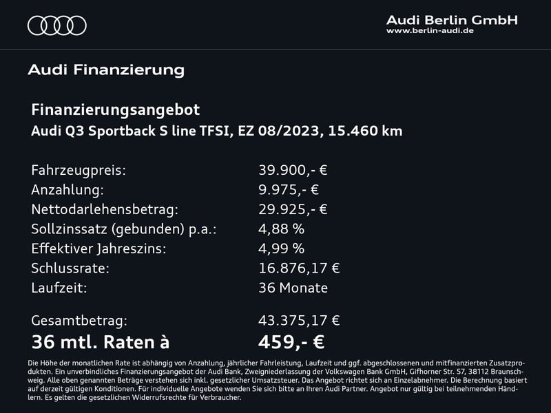 Audi Q3 S line 40 TFSI qu.S tr. AHK MATRIX — photo 3