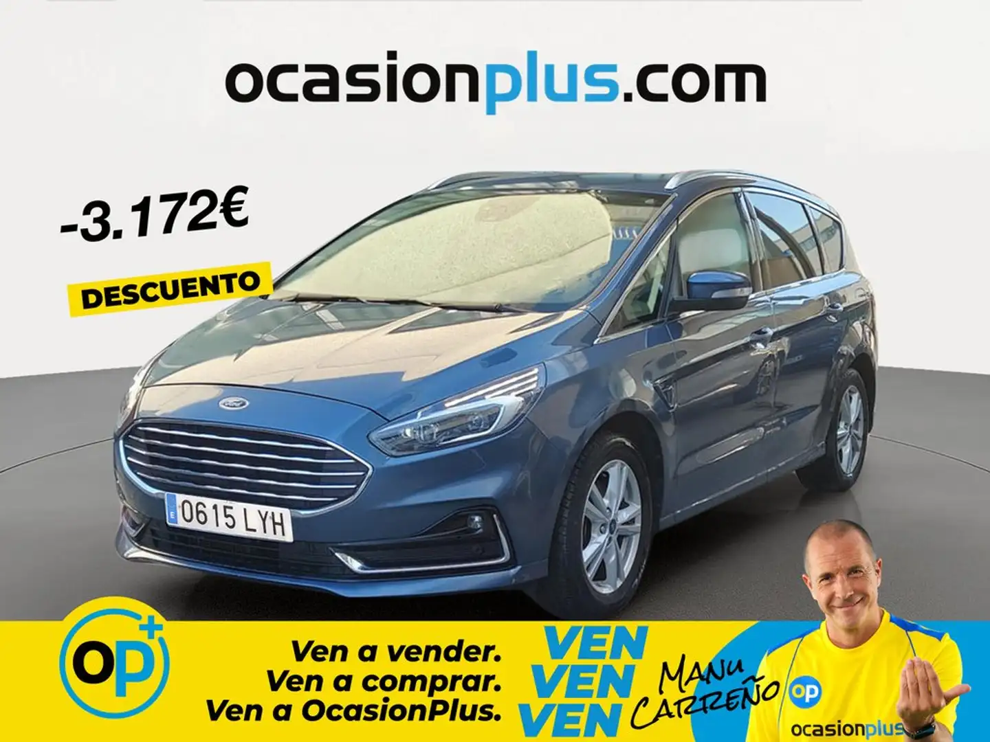 Ford S-Max 2.5 Duratec FHEV Titanium Aut. 190 Azul - 1