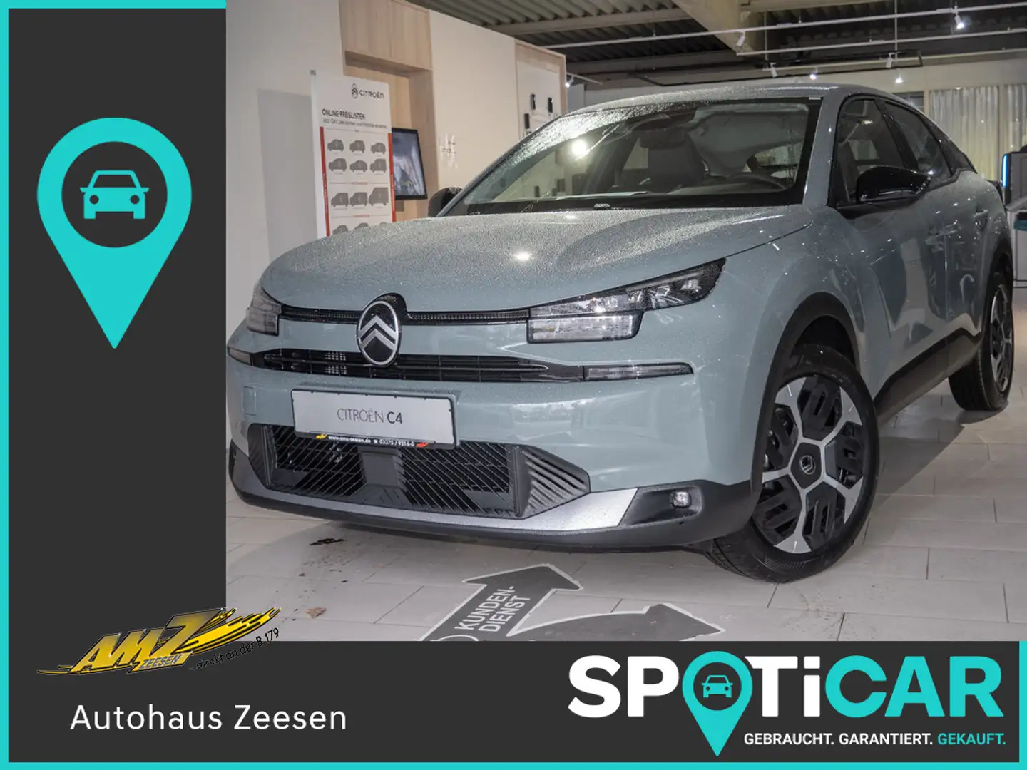Citroen C4 PureTech 130 Plus SHZ NAVI KAMERA PDC LED Zöld - 1