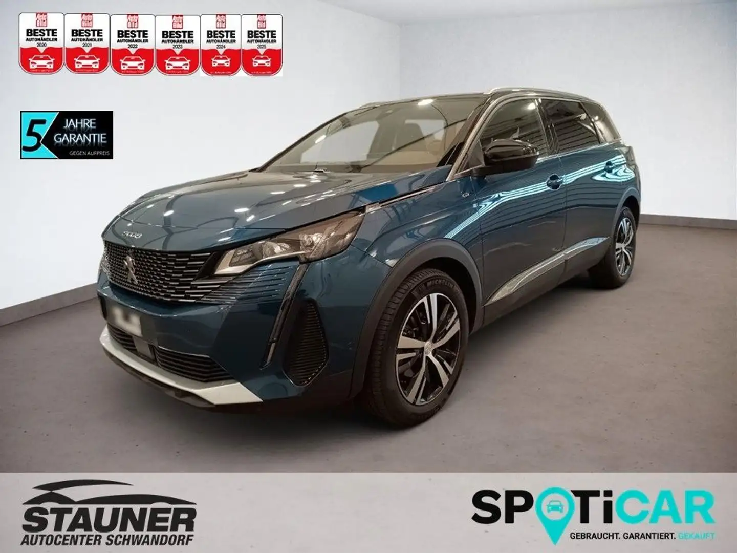 Peugeot 5008 GT HYBRID 145PS DSC6 *7 SITZER*PANO* Blau - 1