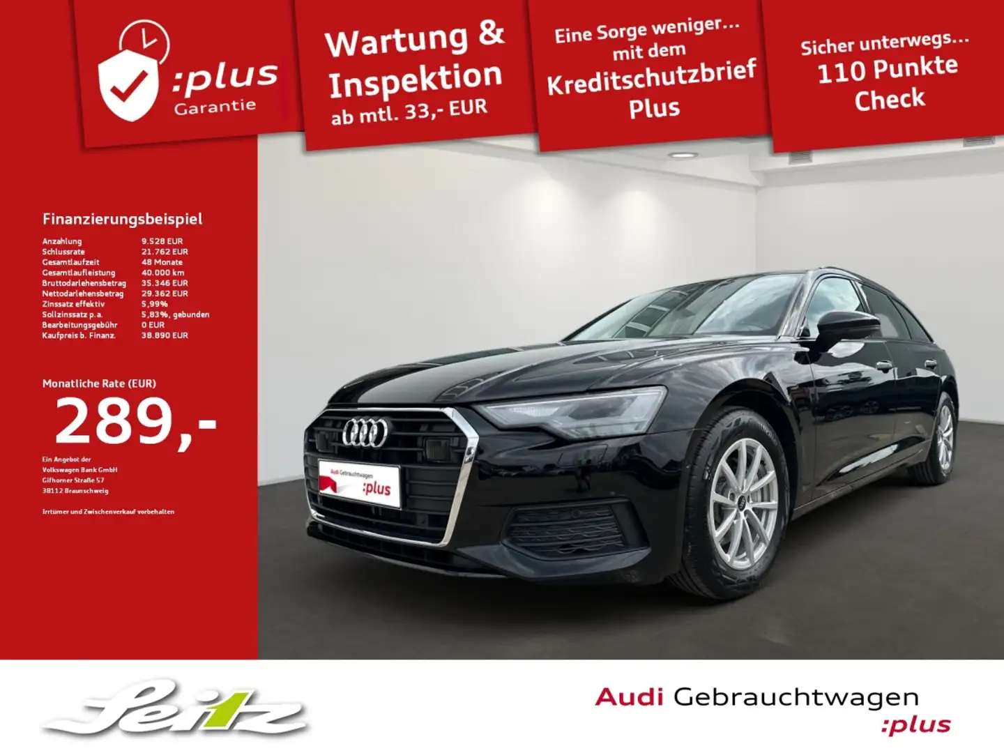 Audi A6 Avant 35 TDI *AHK*LED*PDC*NAVI* Schwarz - 1