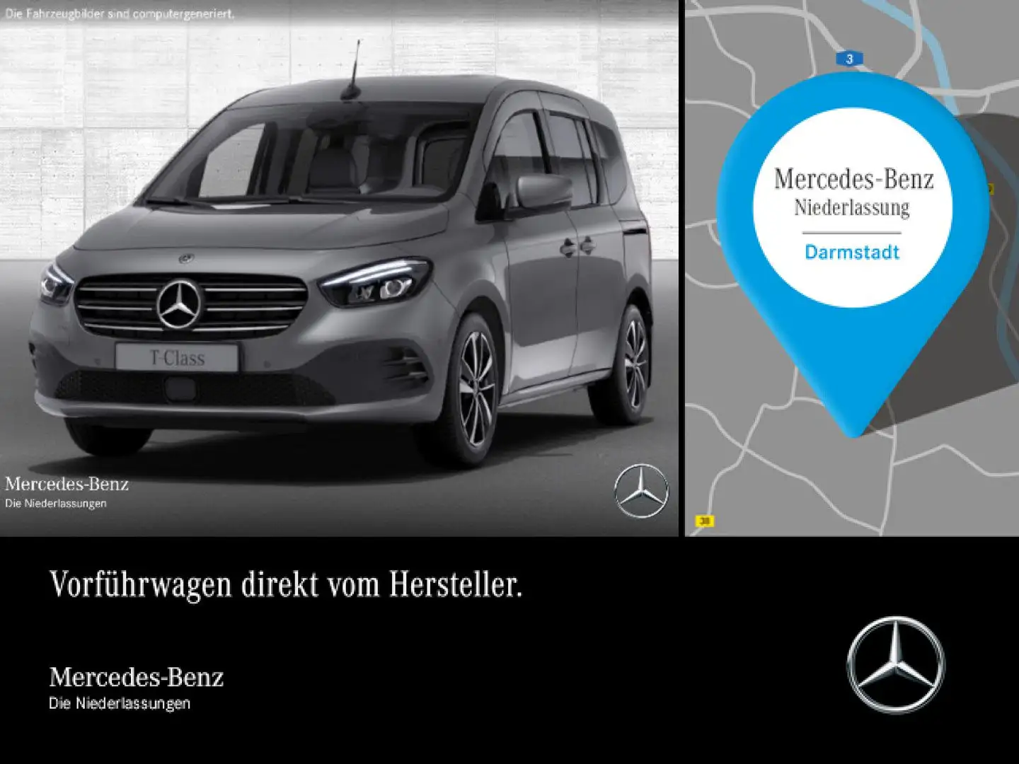 Mercedes-Benz Classe T T 180 d EDITION+PROGRESSIVE+Klimaautom+AHK+Navi Gris - 1