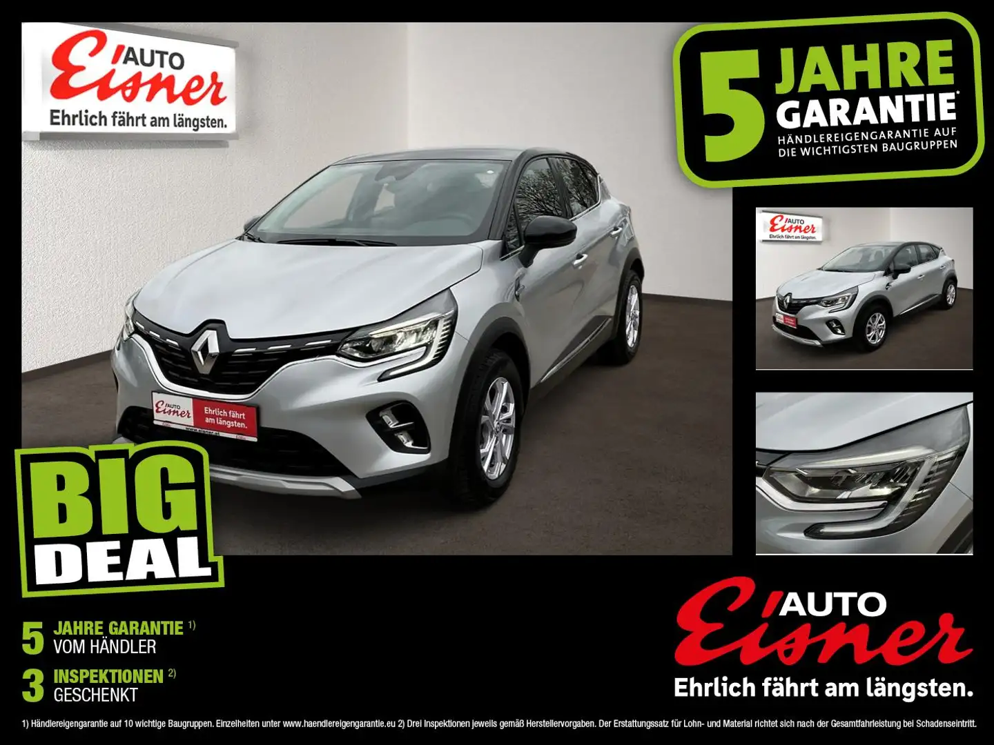 Renault Captur TCE 90 INTENS TOP Zustand Silber - 1