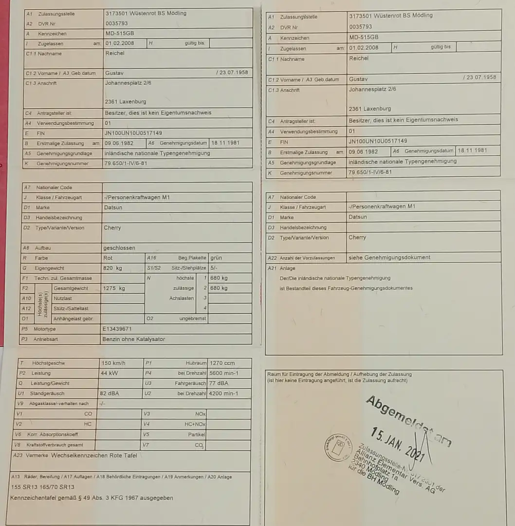 Nissan Cherry Schrägheck Червоний - 2