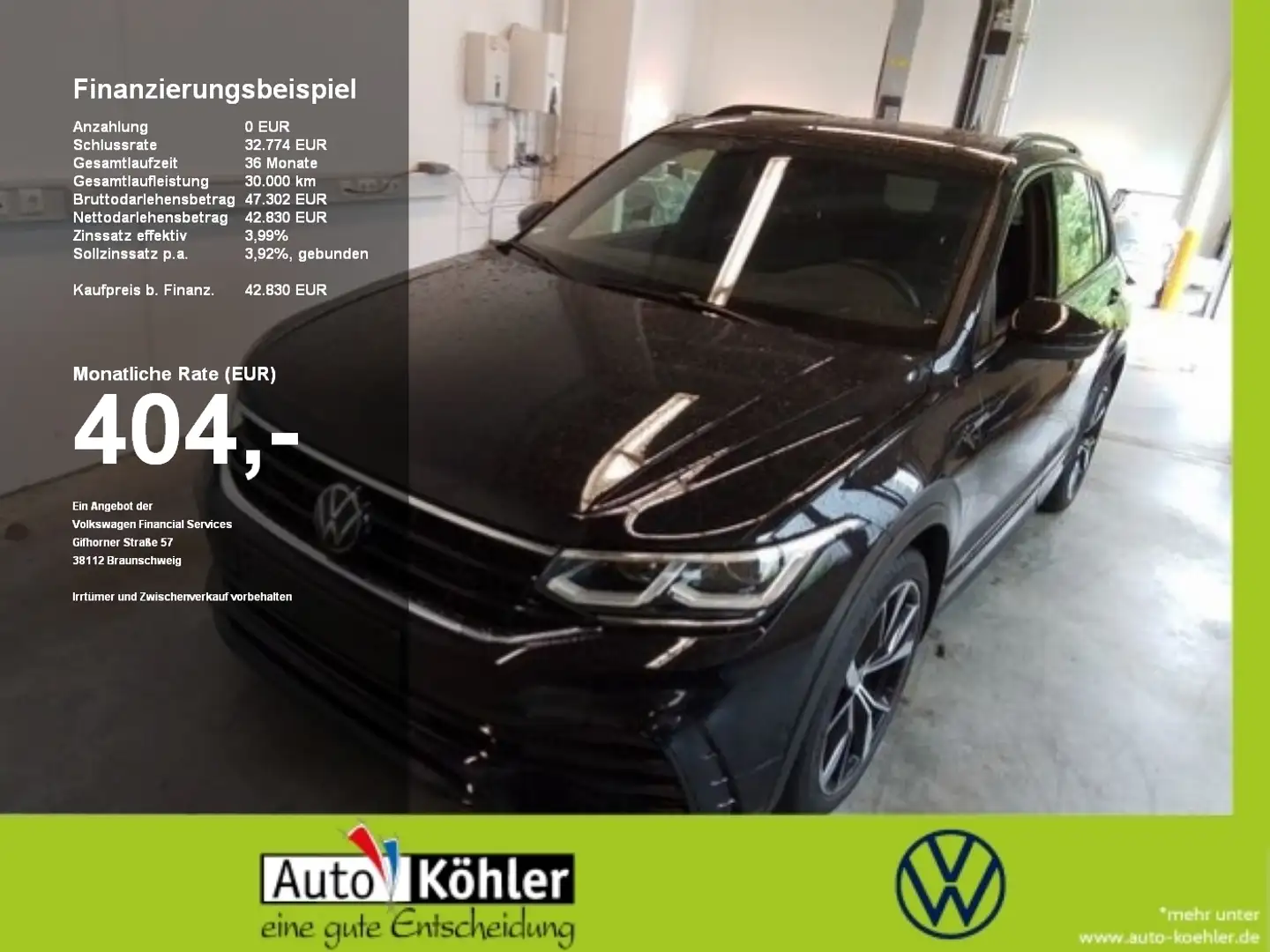Volkswagen Tiguan R-Line TDi DSG 4M Black/Matrix/CarPlay Schwarz - 1