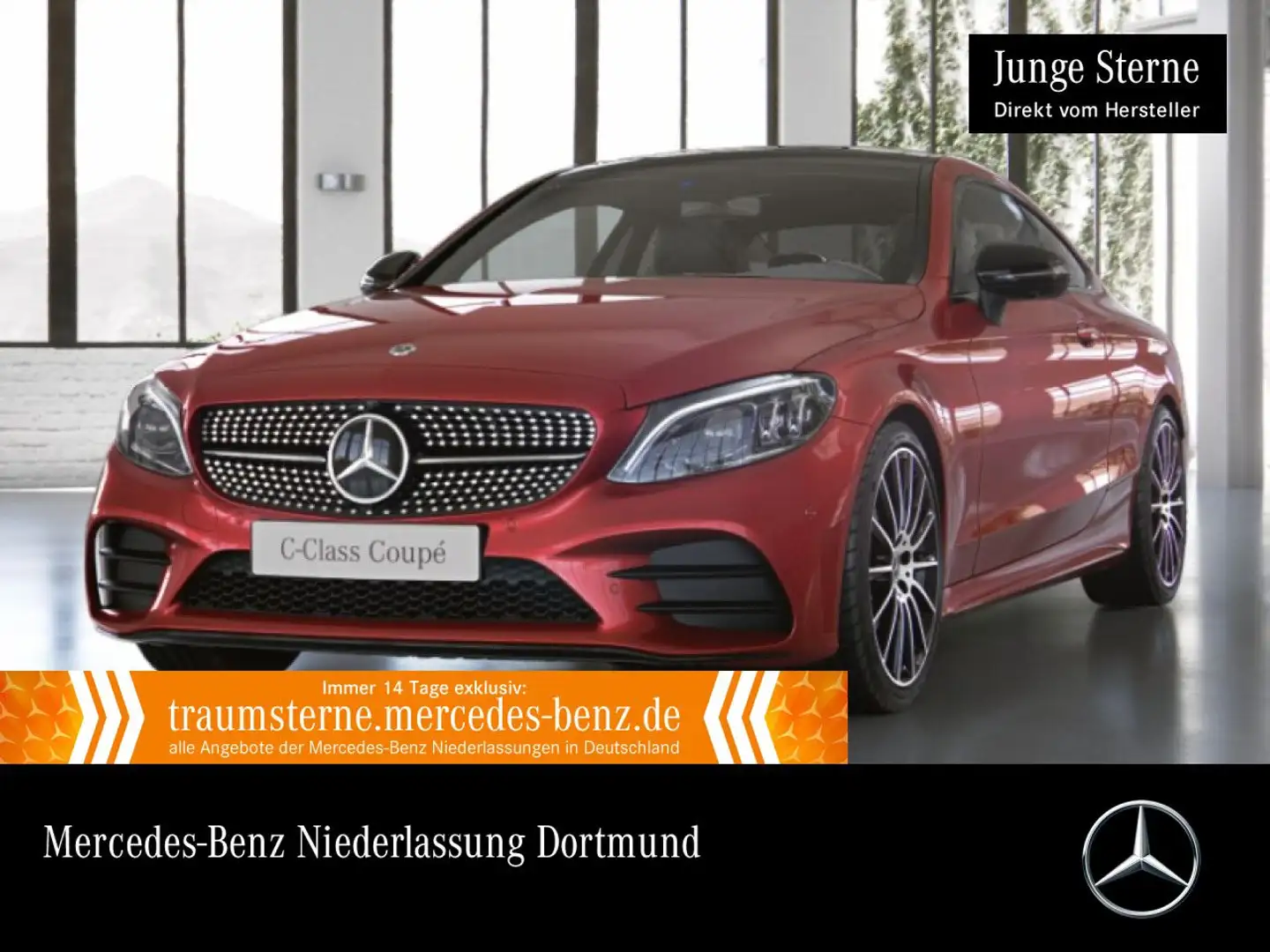 Mercedes-Benz C 400 Coupé 4M AMG+NIGHT+PANO+360+MULTIBEAM+19" Rouge - 1
