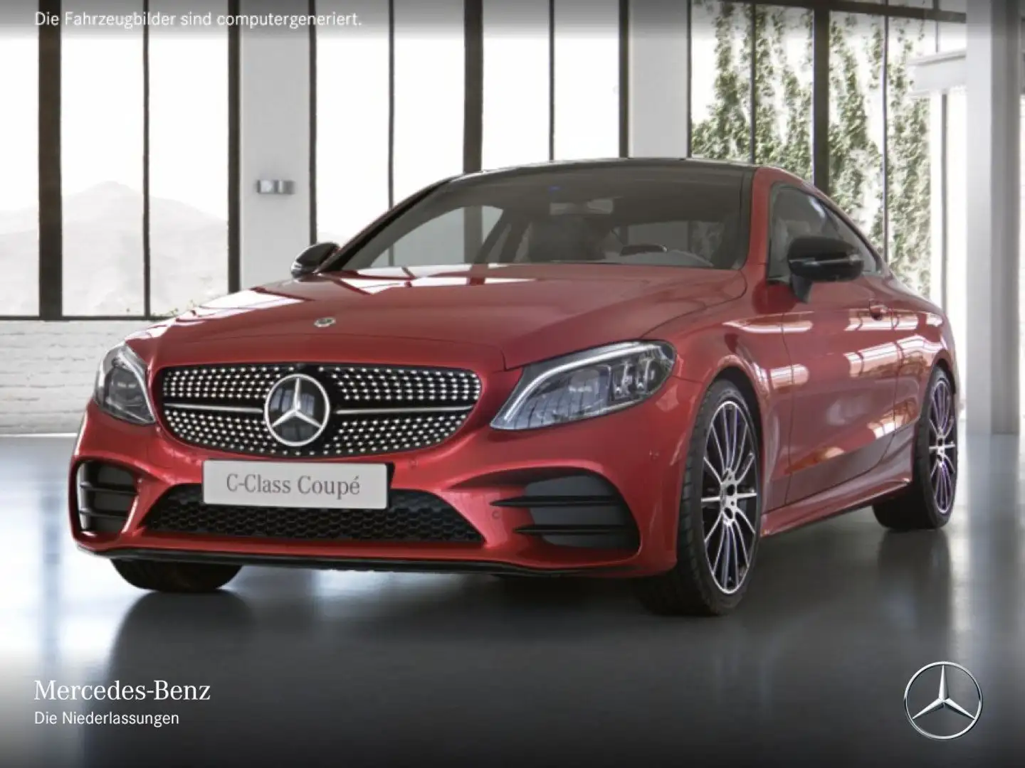 Mercedes-Benz C 400 Coupé 4M AMG+NIGHT+PANO+360+MULTIBEAM+19" Rouge - 2