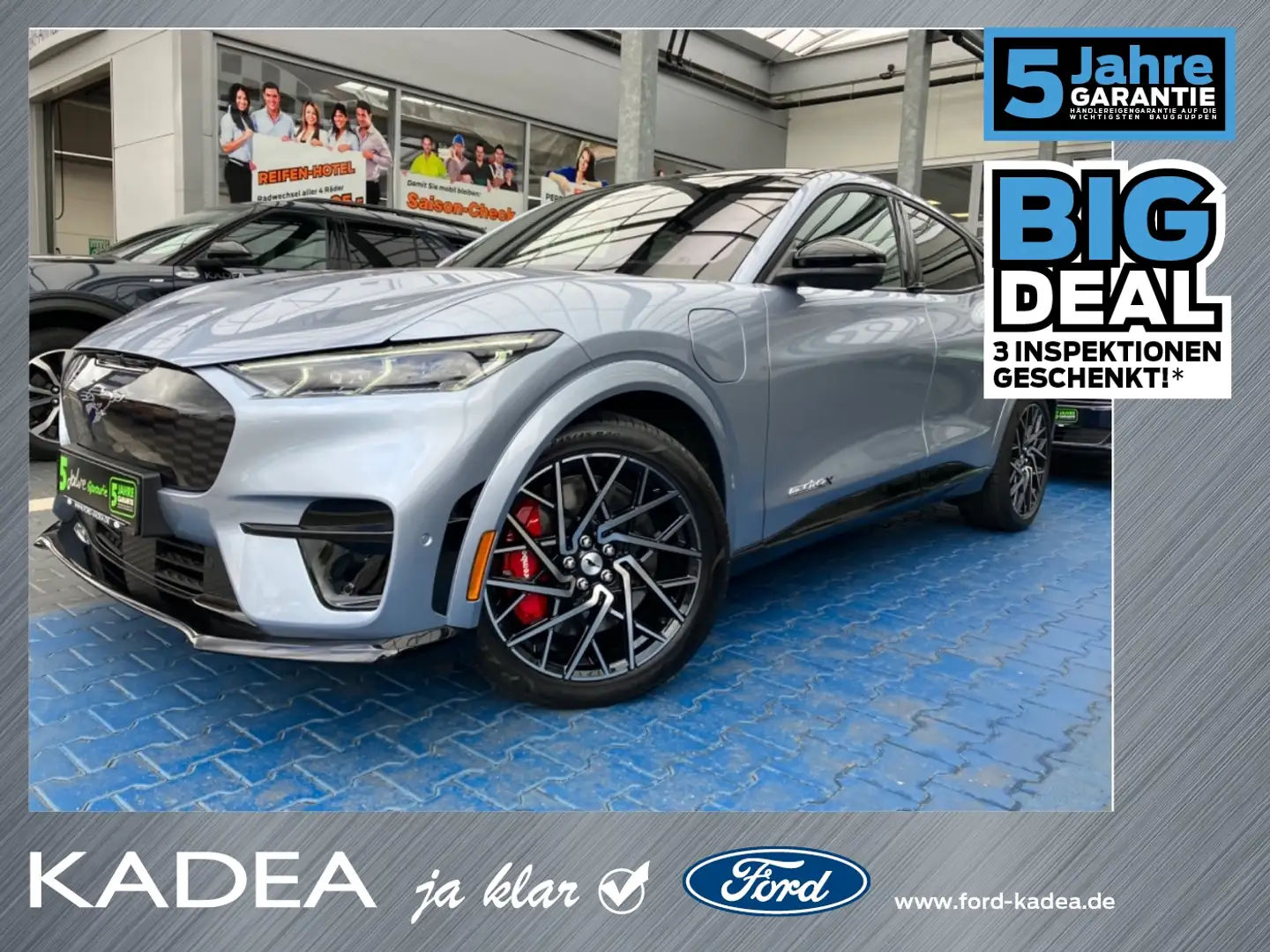 Ford Mustang Mach-E GT PANO+AHK+ACC+360°KAM+NAV+TWA Albastru - 1