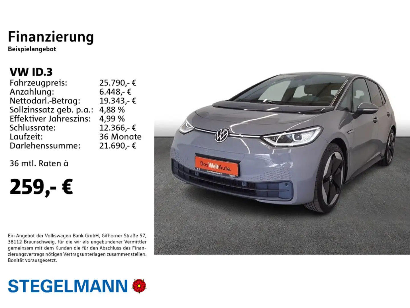 Volkswagen ID.3 MAX Pro 150kW/58kWh Matrix*DCC*ACC*Pano Grau - 2