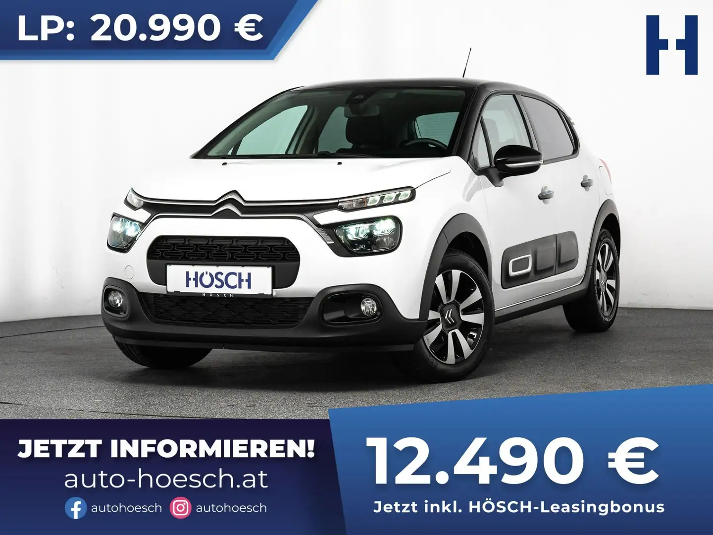 Citroen C3 PureTech 83 Shine JETZT GÜNSTIG LEASEN Weiß - 1