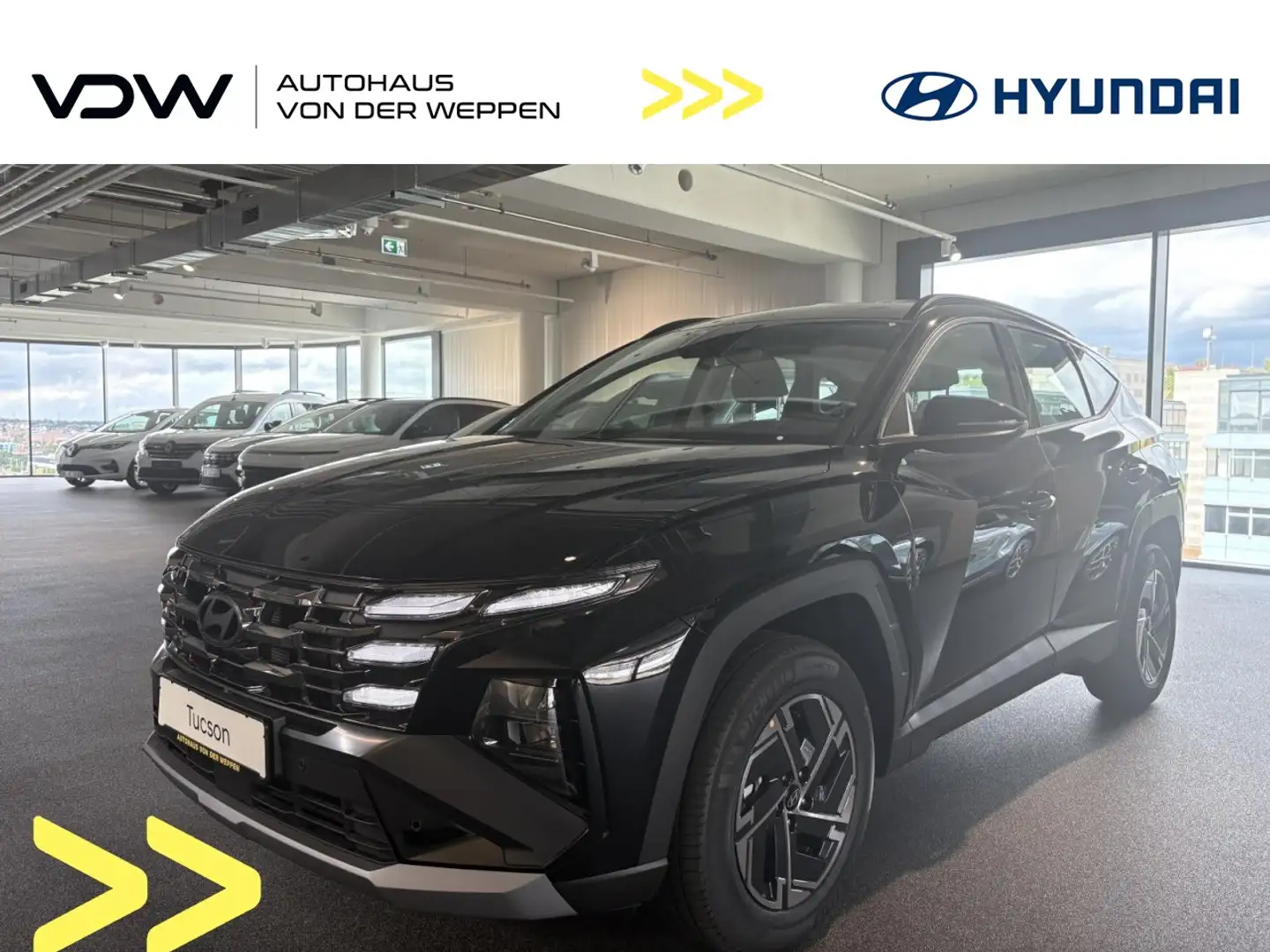 Hyundai TUCSON HEV MIT NAVI+RUECK-KAMERA+VOLL-LED U.V.M! Klima Schwarz - 1