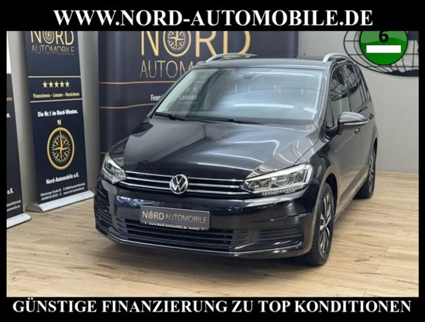 Volkswagen Touran 1.5 TSI United DSG 7-Sitzer/AHK/Dig.Cockp United Negro - 1