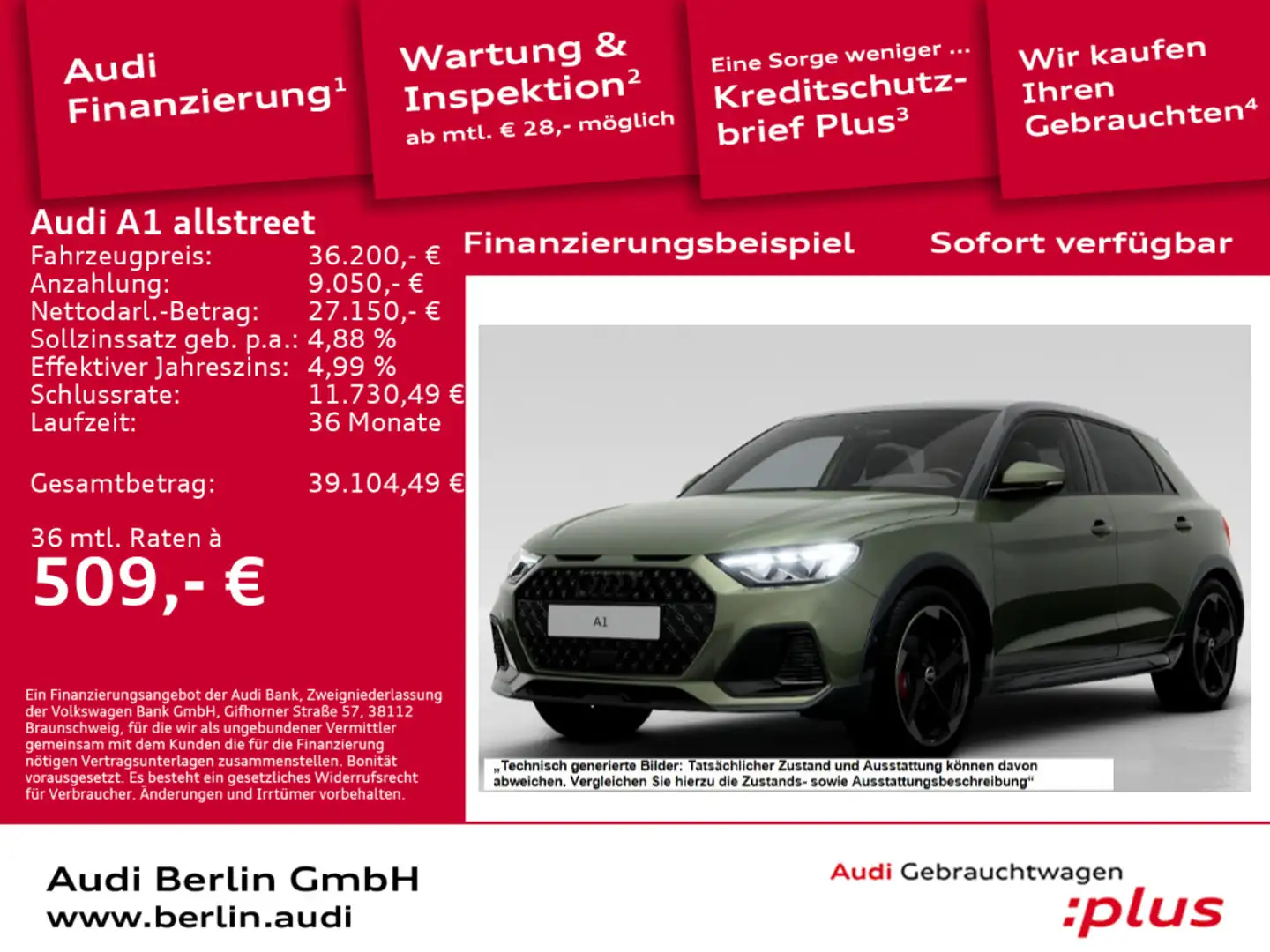 Audi A1 35 TFSI S tronic Grün - 1