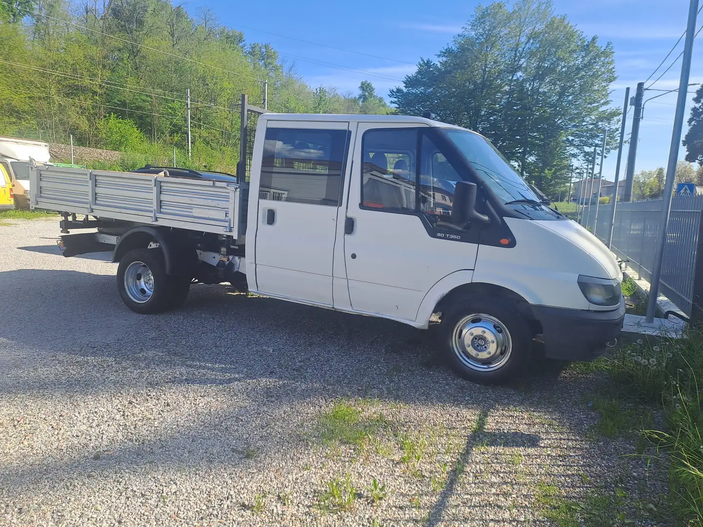 Ford 2.4 td transit ribaltabile.7 posti Bianco - 1