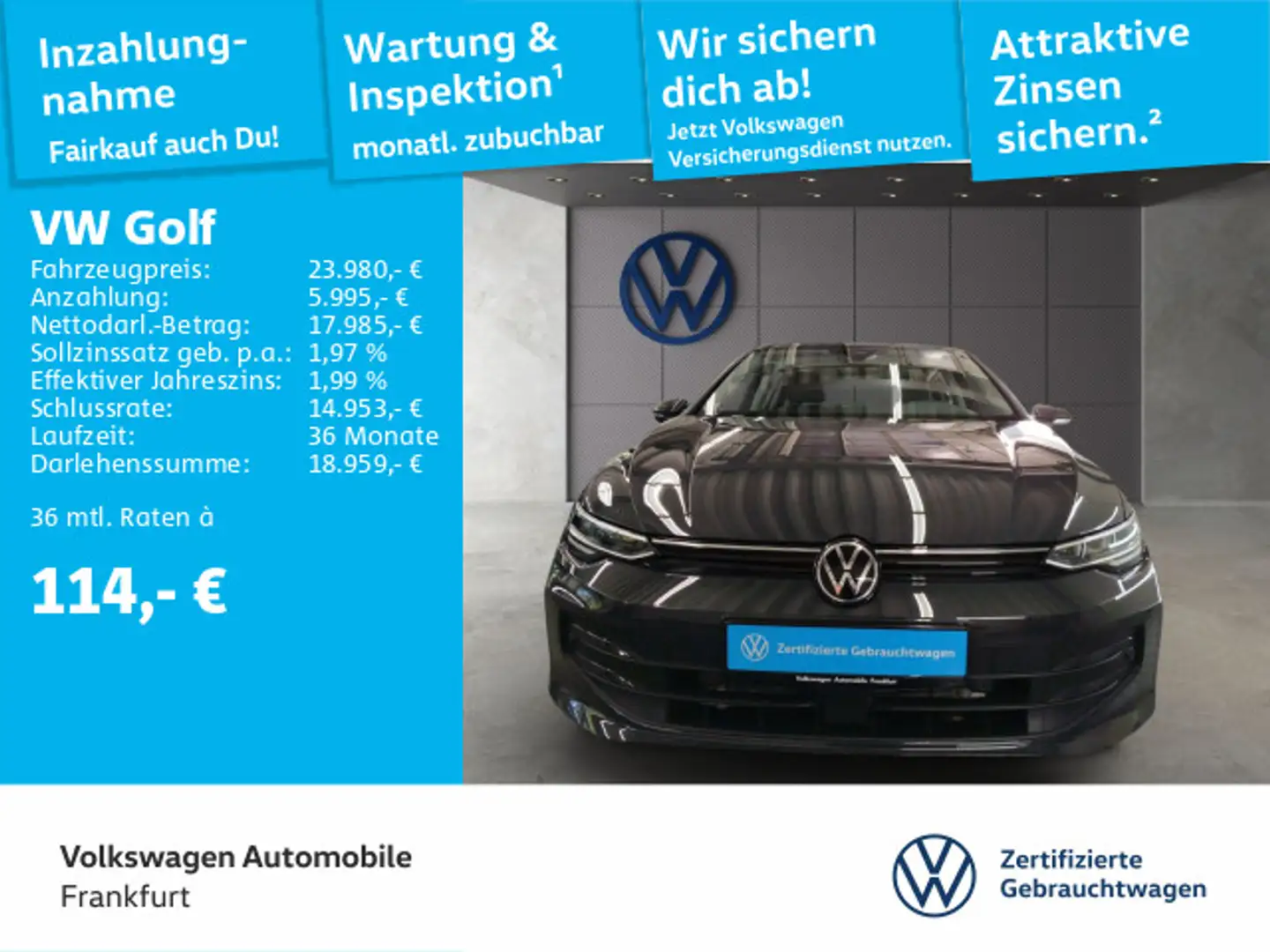 Volkswagen Golf VIII 1.5 TSI Basis FrontAssist LED DAB+ Grau - 2