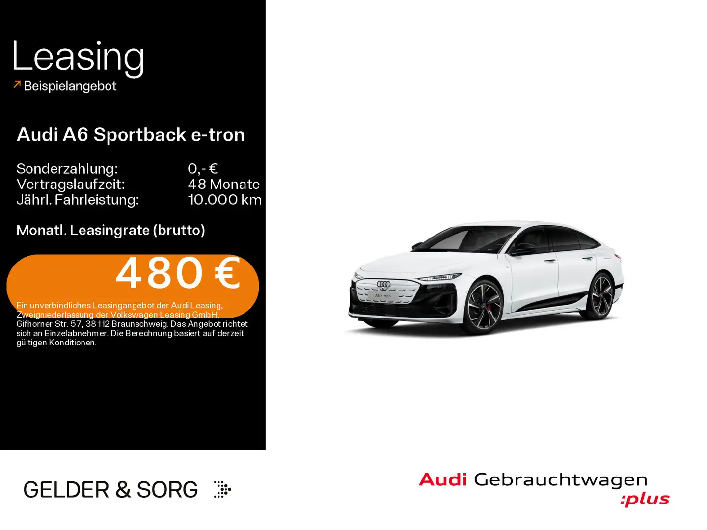 Audi A6 e-tron S-line 0,25%*ACC*360°*Air*AH Weiß - 1
