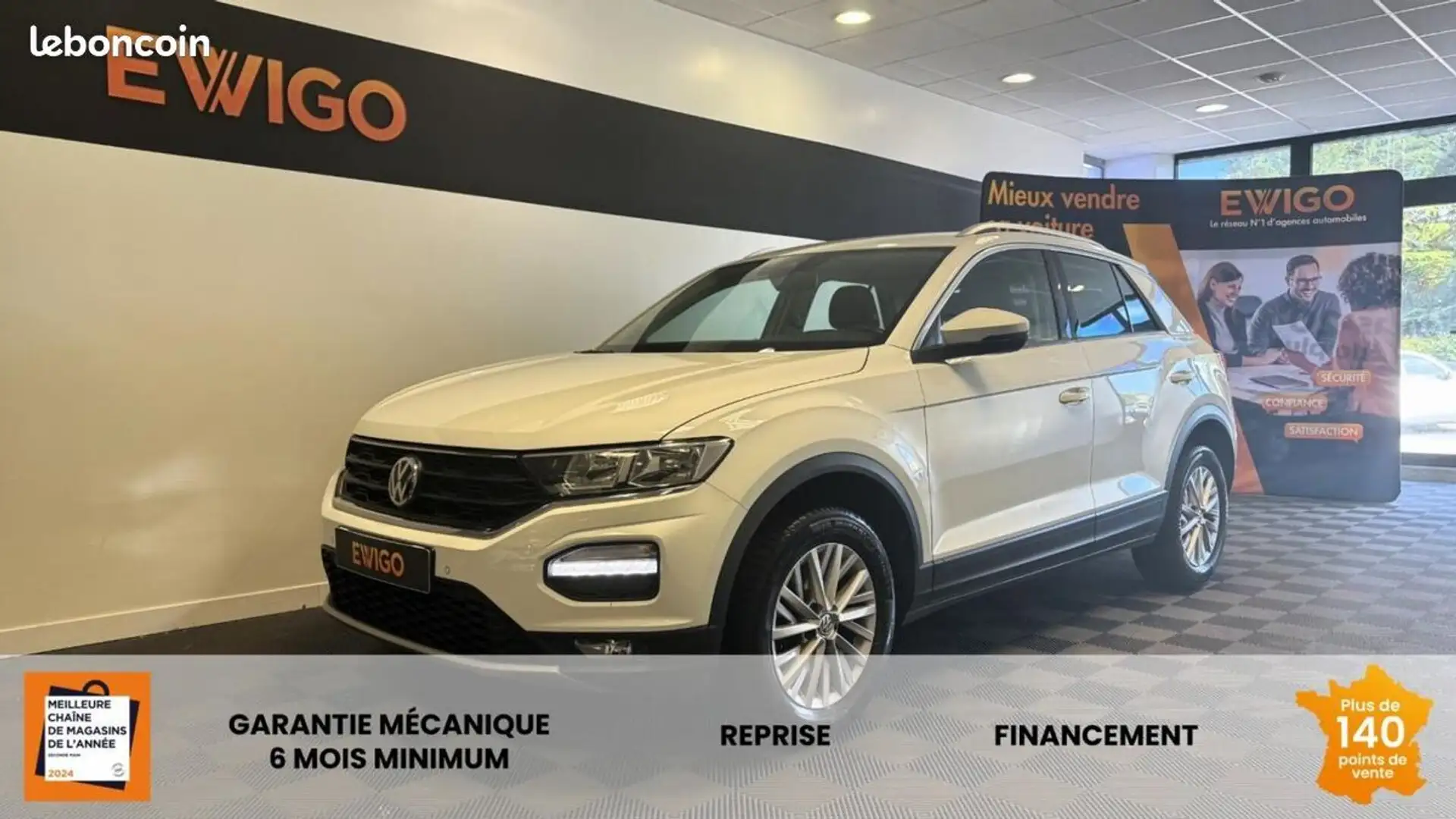 Volkswagen T-Roc 1.6 TDI 115 LOUNGE START-STOP + CARPLAY-ANDROID AU Wit - 1