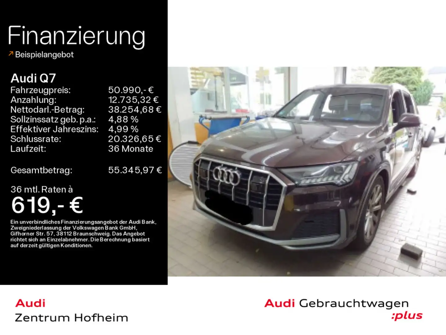 Audi Q7 50 TDI qu S line tip*Air*Matrix*Virtual*Navi+ Brun - 1