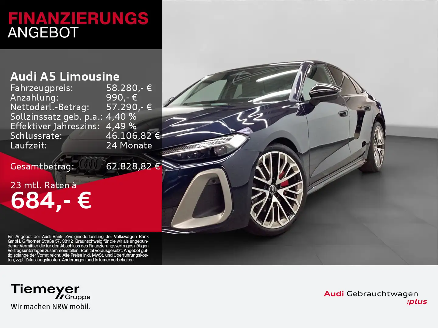 Audi A5 A5 Limo TDI Q 2x S LINE EDITION ONE Blau - 1