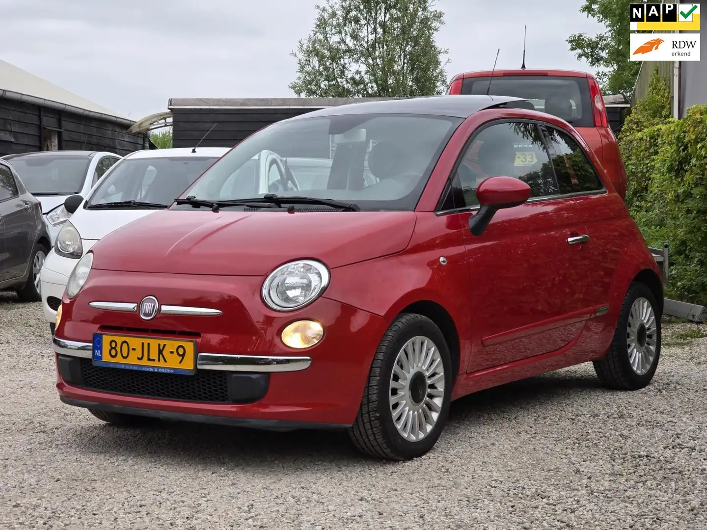 Fiat 500 1.2 Lounge Automaat/Schuifdak Rot - 1