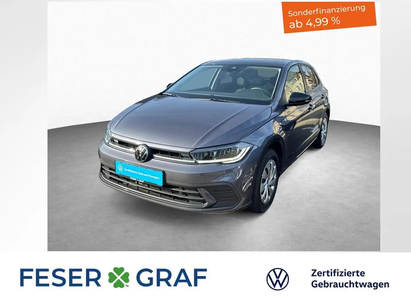 Volkswagen Polo MOVE 1.0 TSI 7-DSG AHK SITZHEIZ LED Grijs - 1