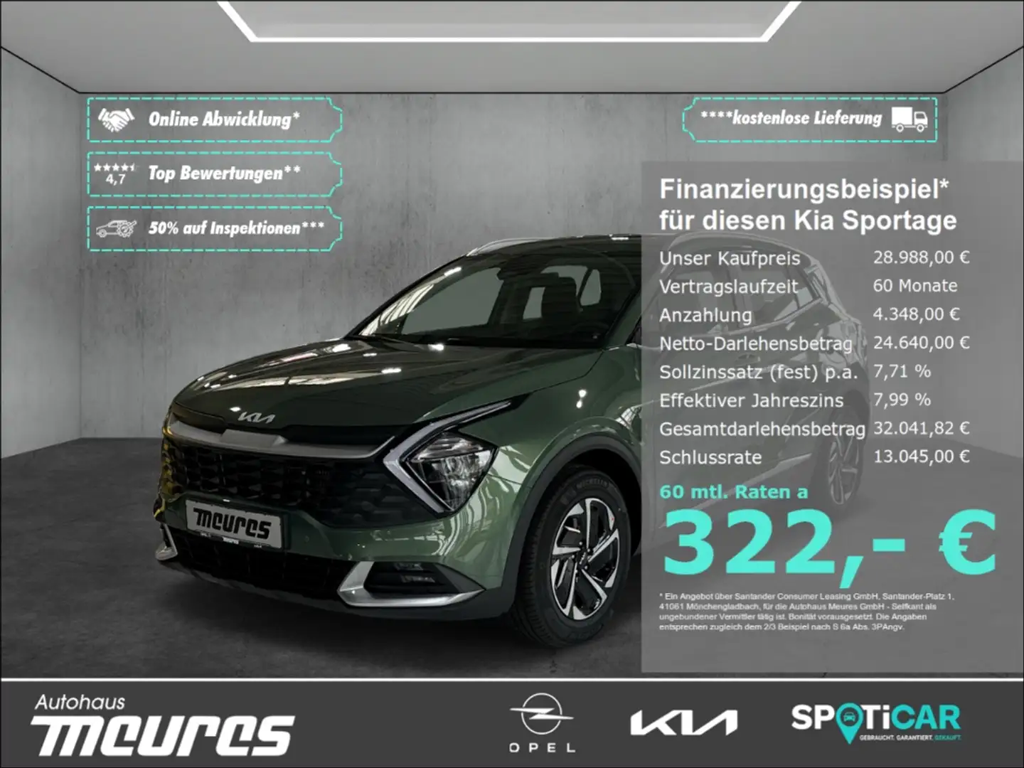 Kia Sportage 1.6T Mild Hybrid Vision !!NEUER SPORTAGE 2024!! Groen - 1