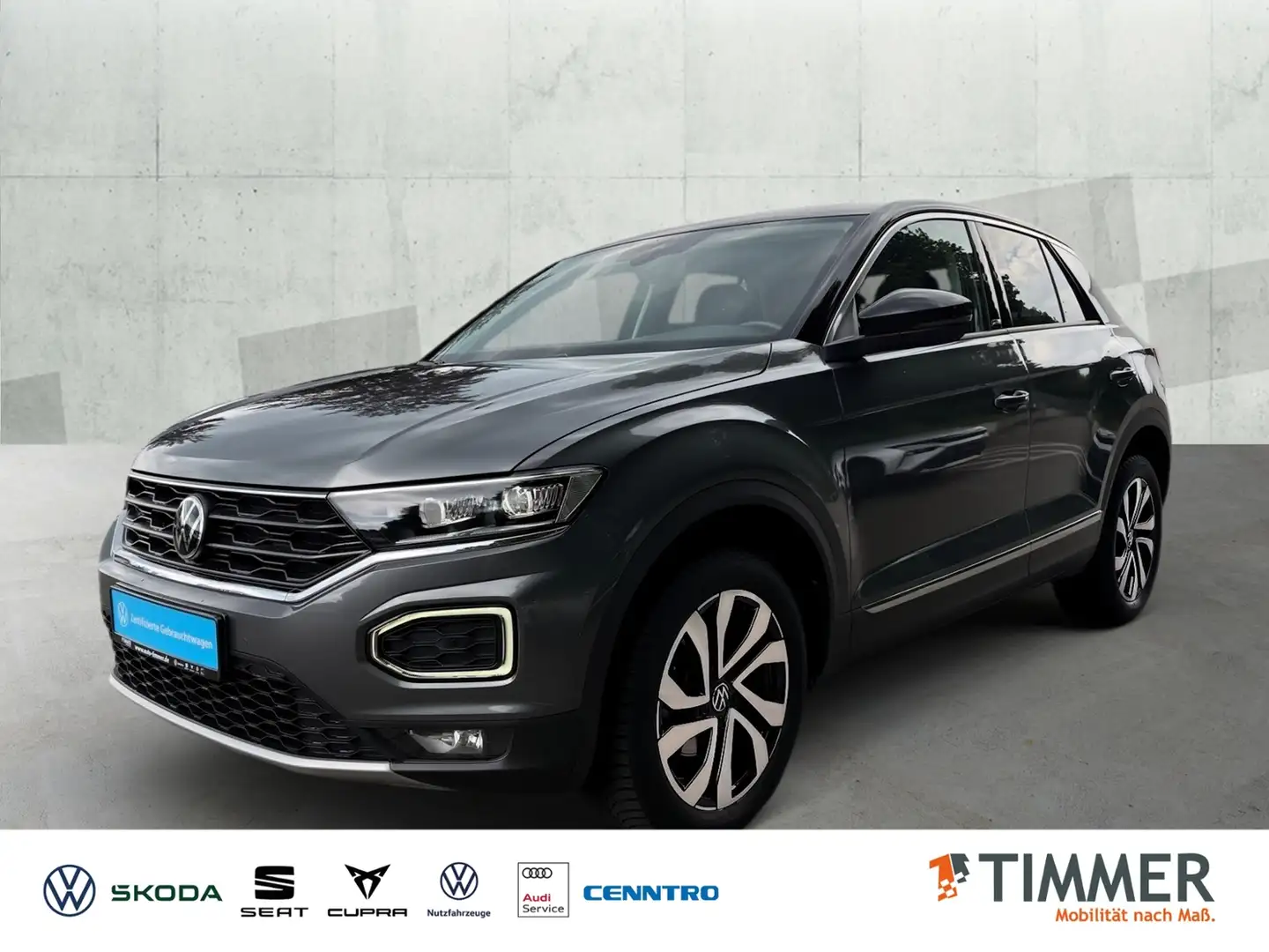 Volkswagen T-Roc Active 2.0 TDI SCR *NAVI*AHK*LED*SHZ*PDC*6-Gang* Grigio - 1
