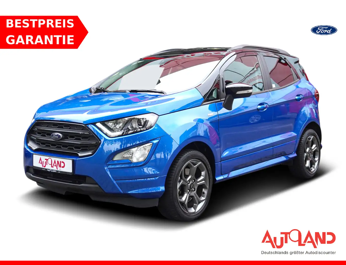 Ford EcoSport ST-Line 1.0 EB AT LED AAC SHZ PDC Blau - 1