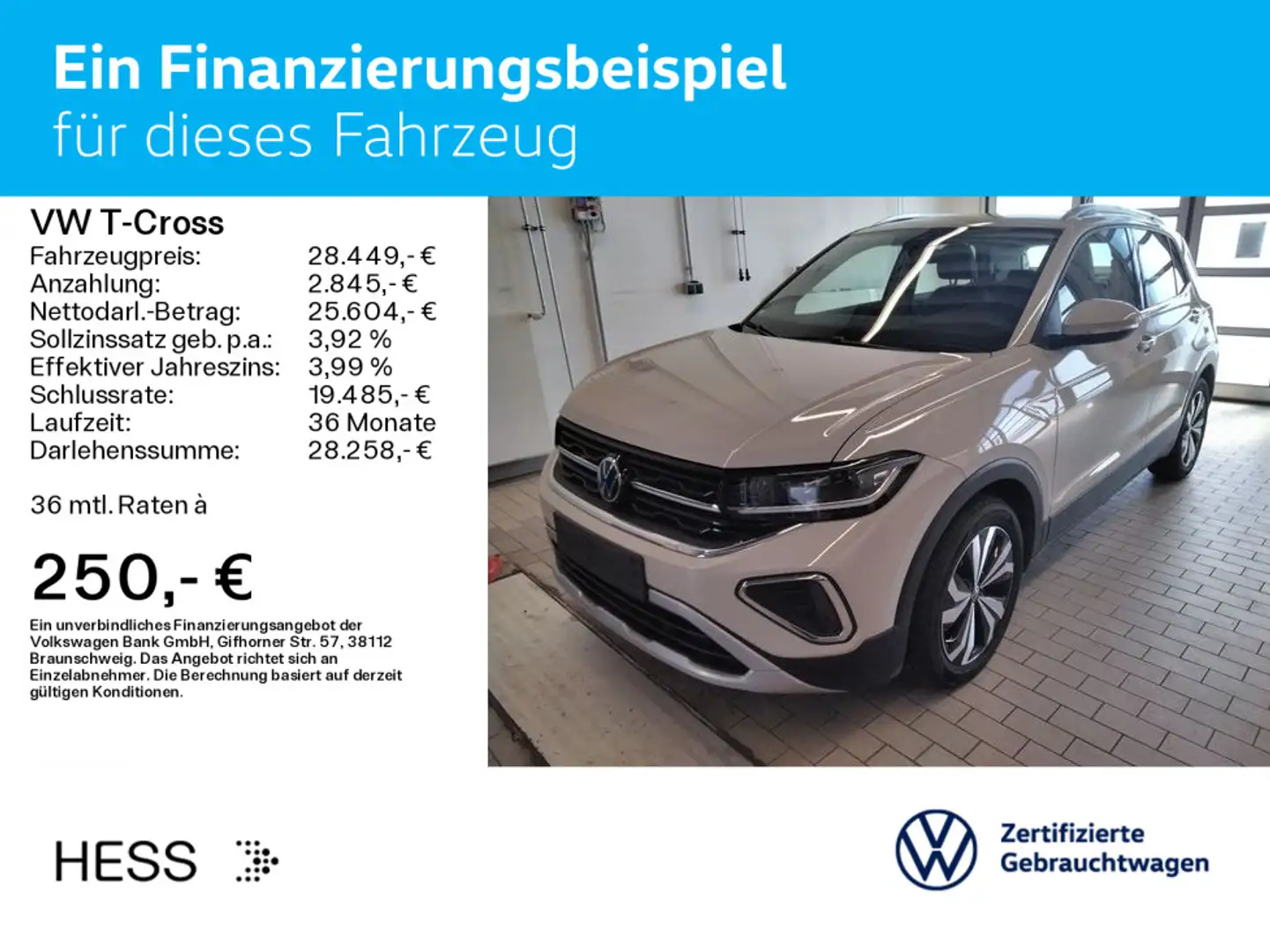 Volkswagen T-Cross 1.5 TSI DSG STYLE*IQ.LIGHT*AHK*KAMERA*PD Grau - 2