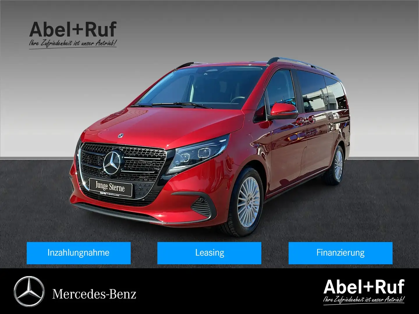 Mercedes-Benz V 220 d Lang STYLE+MBUX+MULTI+DISTR+AHK+MOPF Rojo - 1