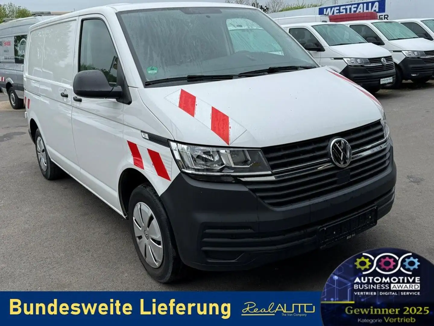 Volkswagen T6 Transporter 6.1 Kasten TDI AHK*Klima*Flügeltü Weiß - 1