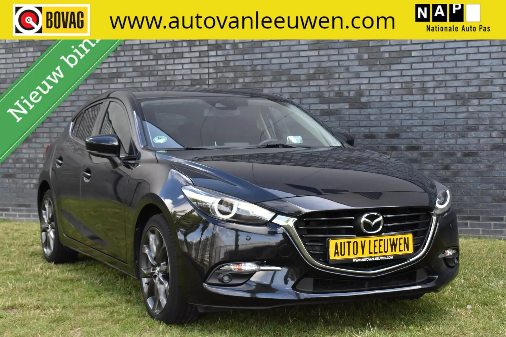 Mazda 3 2.0 GT-M 165PK! BOSÉ/HUD/LEDER/NAVI/CAMERA/ETC.! Noir - 1