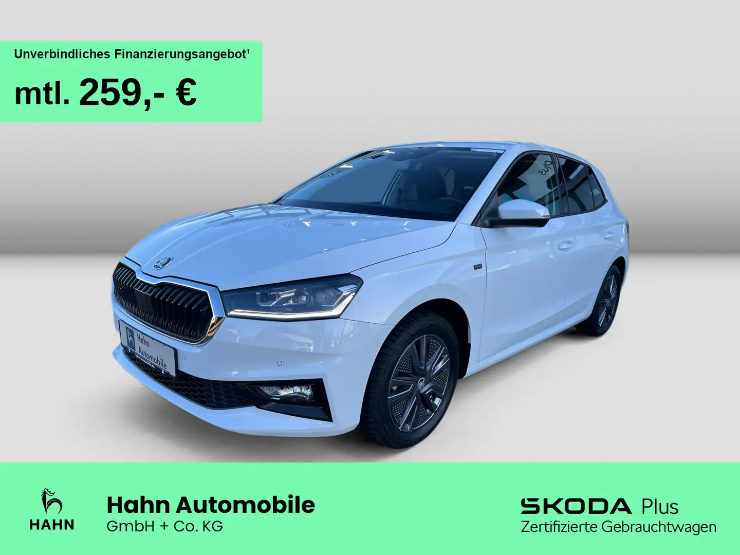 Skoda Fabia 1.0TSI Tour LED Navi ACC AHK Sitzhzg CAM Weiß - 1