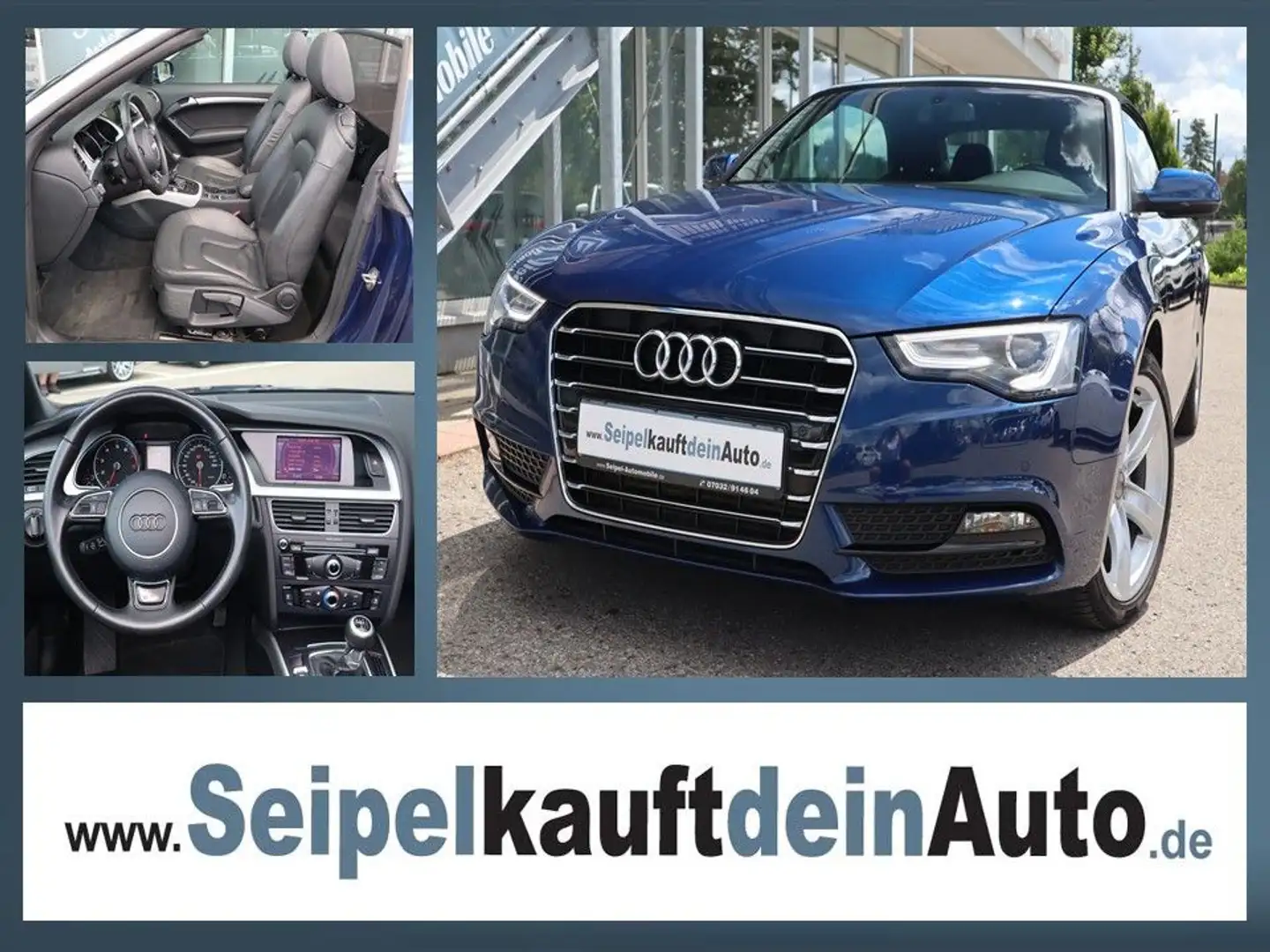Audi A5 Cabrio 2.0 TFSI quattro*1.HAND*XENON*LEDER* Blau - 1