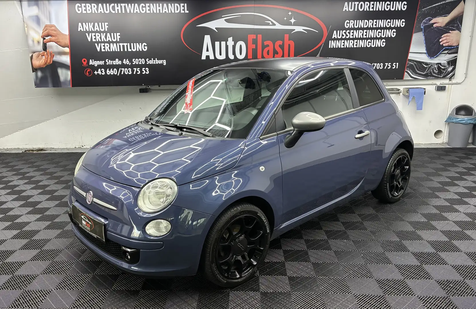 Fiat 500 Twin Air Plus 12 Monate Garantie!/ Pickerl Neu! Blau - 1