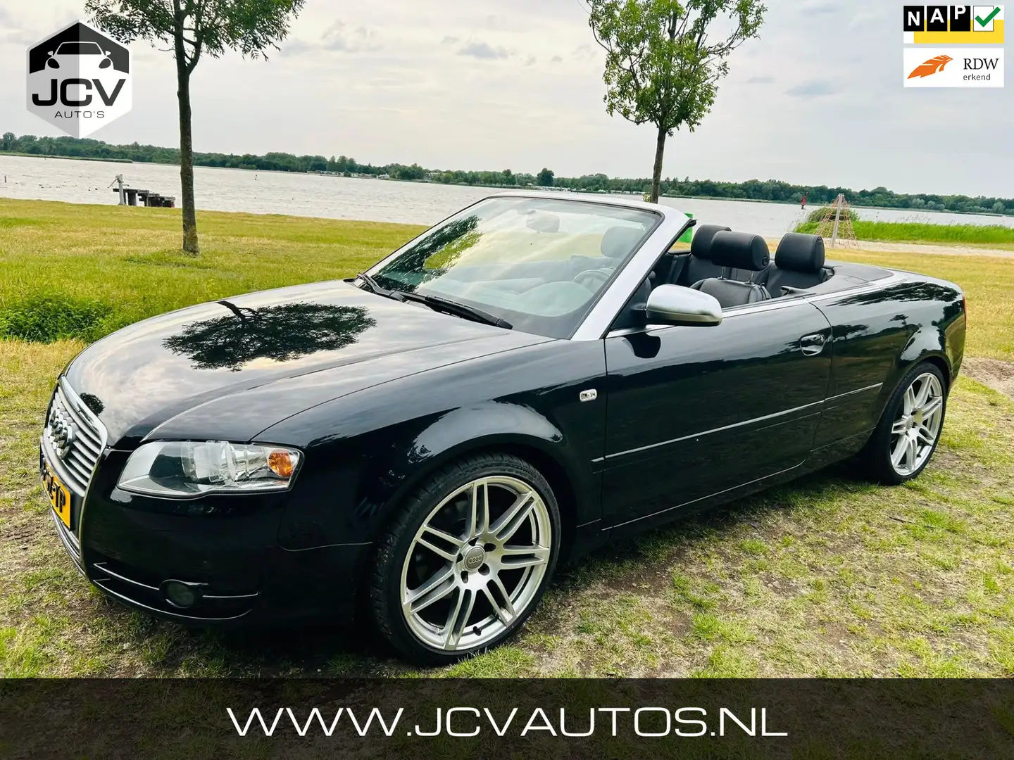 Audi A4 Cabriolet 1.8 Turbo Pro Line LEER/STOELVERW/CARPLA Zwart - 1