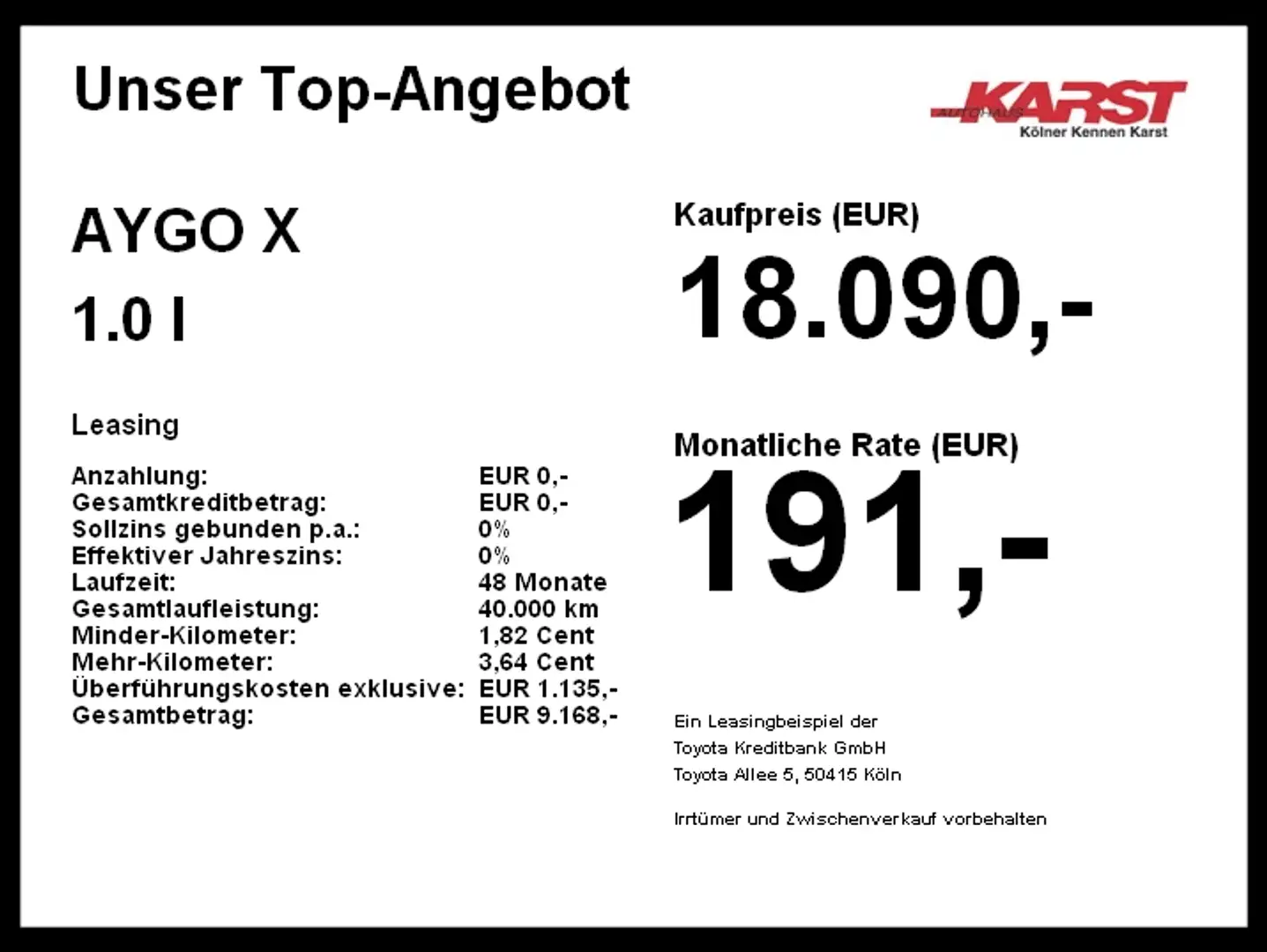 Toyota Aygo X 1.0 l Play 5 M/T ''SOFORT''Android/Apple Wit - 2